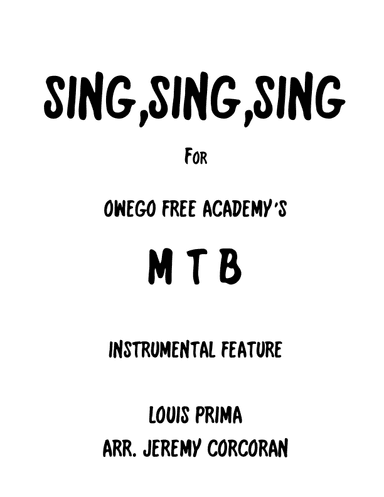 Sing, Sing, Sing (arr. Jeremy Corcoran)