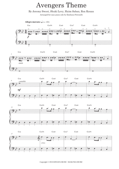 Avenger Theme (arr. Emiliano Petronilli)