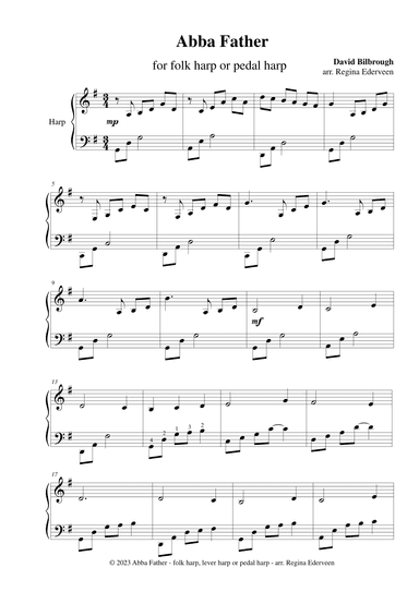 Abba Father - lever harp or pedal harp solo (arr. Regina Ederveen)