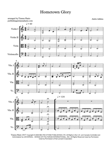 Hometown Glory (arr. Tianna Heppner)