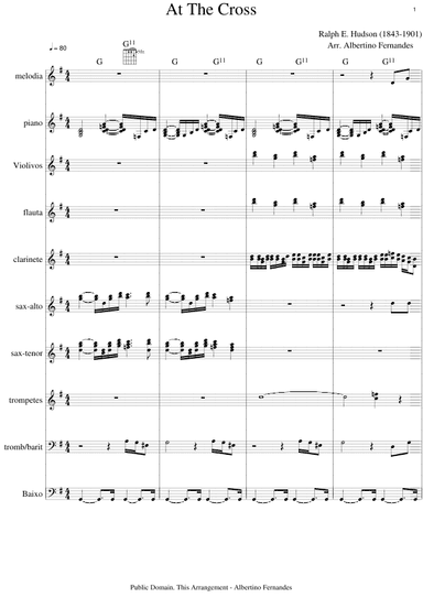 At The Cross - Score Only (arr. Albertino Fernandes)