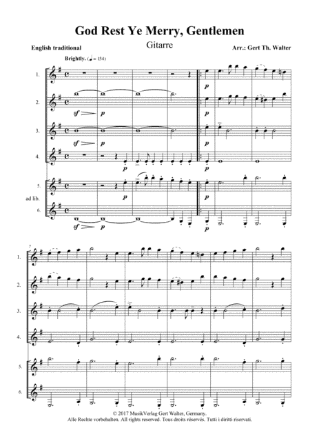 God Rest Ye Merry, Gentlemen (arr. Gert Th. Walter)