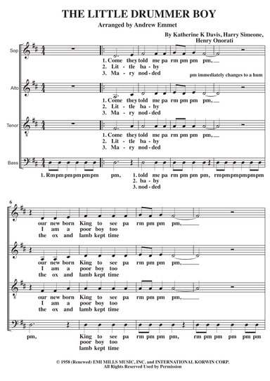 The Little Drummer Boy (arr. Andrew Emmet)