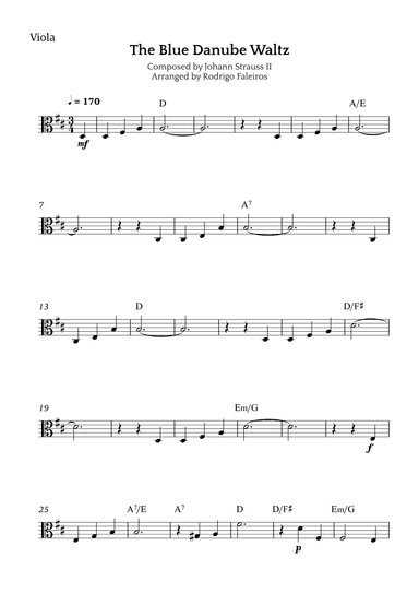 The Blue Danube Waltz (arr. Rodrigo Faleiros)