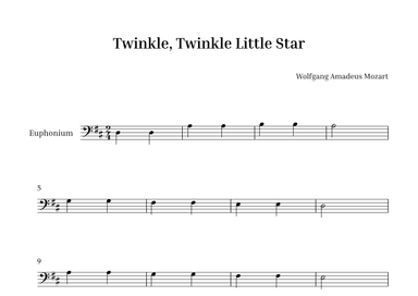 Twinkle, Twinkle Little Star (arr. Peter Andrew)