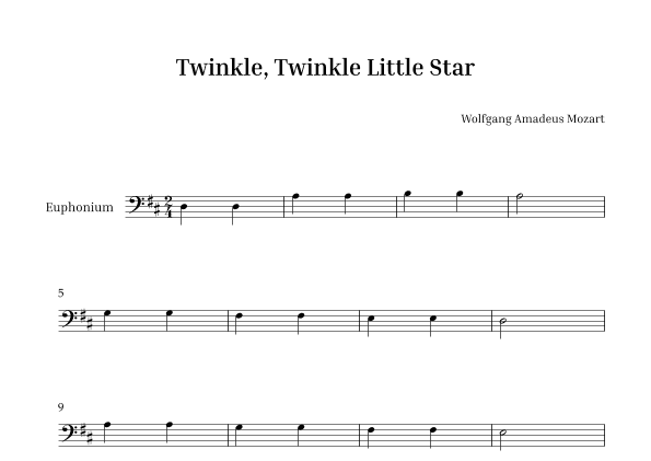 Twinkle, Twinkle Little Star (arr. Peter Andrew)