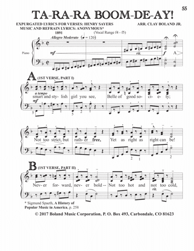 TA-RA-RA BOOM-DE-AY! (arr. Clay Boland Jr.)
