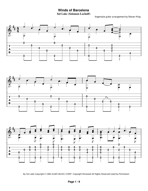 Winds Of Barcelona (arr. Steven Michael King)