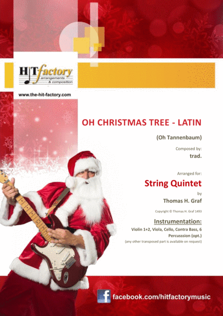 Oh Christmas tree - Latin - (Oh Tannenbaum) - String Quintet (arr. Thomas H. Graf)