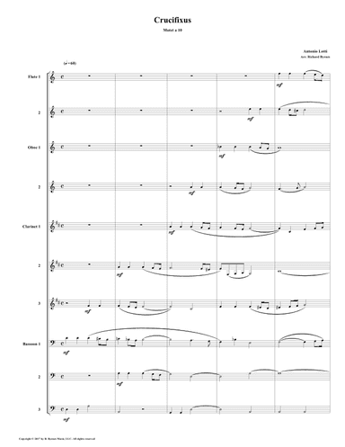 Crucifixus a 10 by Antonio Lotti (Woodwind Choir) (arr. Richard Byrnes)