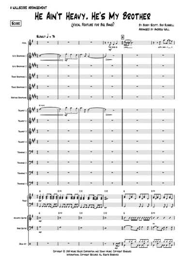 He Ain't Heavy, He's My Brother (arr. Andrew Will)
