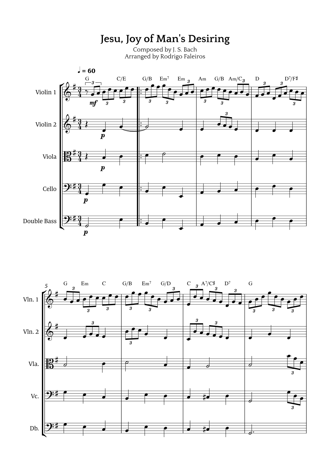 Jesu, Joy of Man's Desiring (arr. Rodrigo Faleiros)