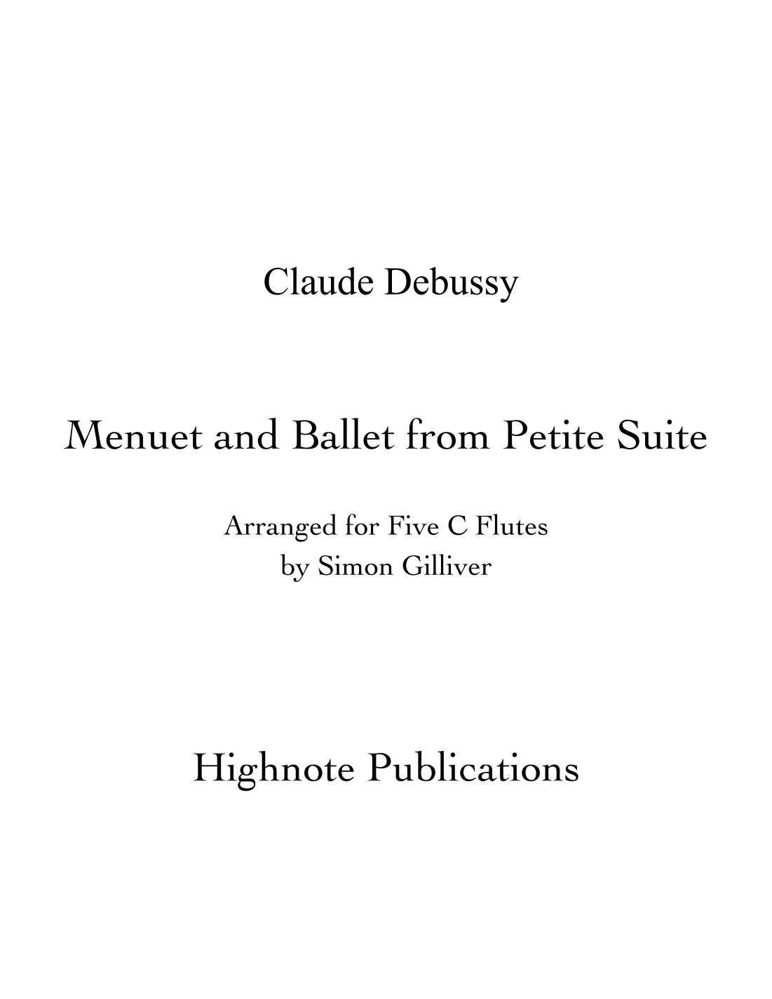Menuet and Ballet from Petite Suite (arr. Simon Gilliver)
