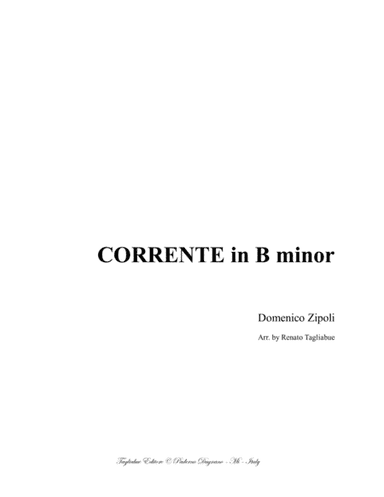 CORRENTE in B Minor - Zipoli - For Organ (arr. Renato Tagliabue)