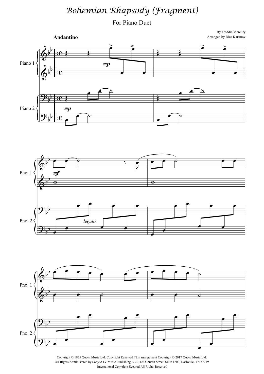 Bohemian Rhapsody (arr. Dias Karimov)