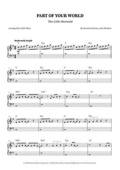 Part Of Your World (arr. Valdir Maia)