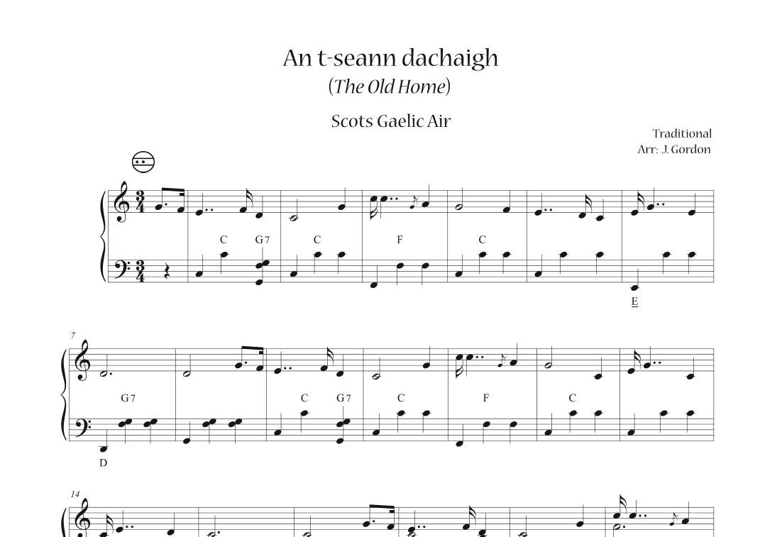 An t-seann dachaigh  (The Old Home) (arr. Julia Gordon)