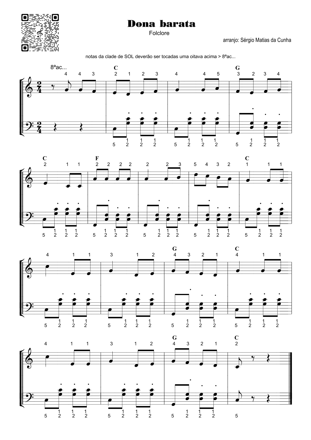 Dona barata - Fase2 (arr. Sérgio Matias da Cunha)