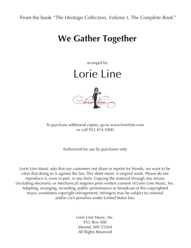 We Gather Together (arr. Lorie Line)