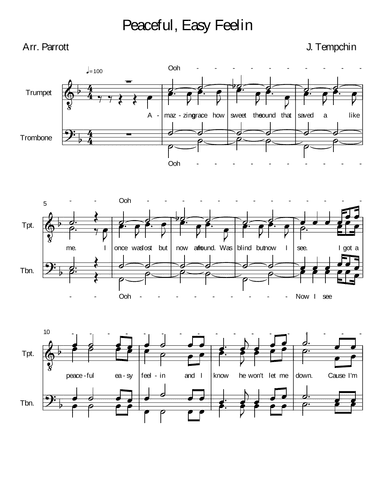 Peaceful, Easy, Feeling (arr. Lincoln Parrott)