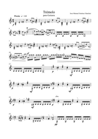 TRÉMOLO, para Guitarra