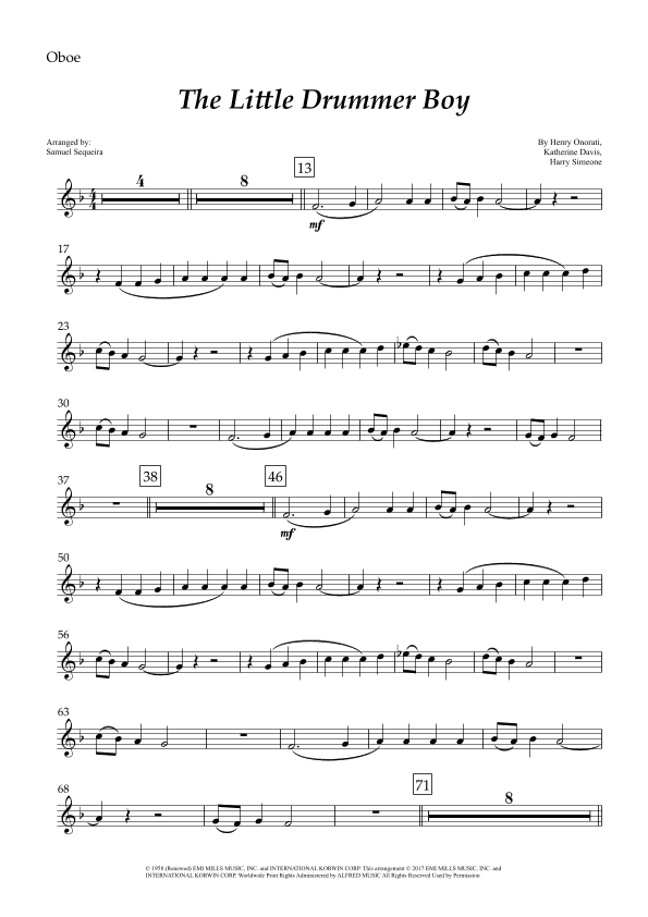 The Little Drummer Boy (arr. Samuel Sequeira)