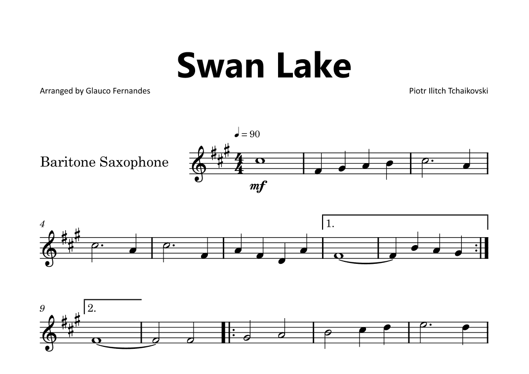 Swan Lake (arr. Glauco Fernandes)