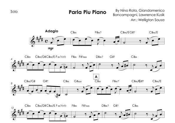Parla Piu Piano (arr. Jose Welligton Sousa de Castro)