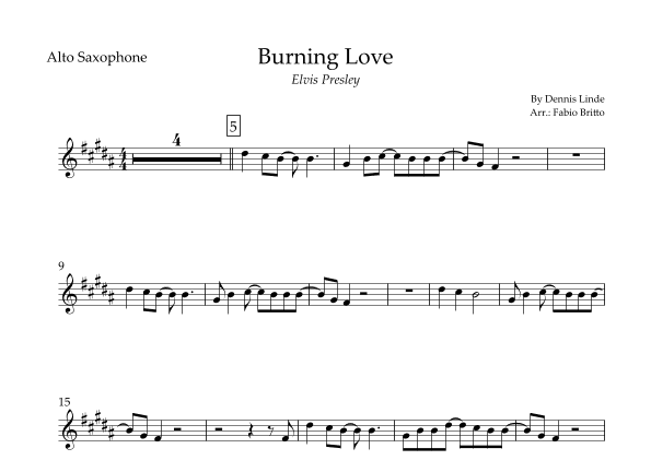 Burning Love (arr. Fabio Britto)