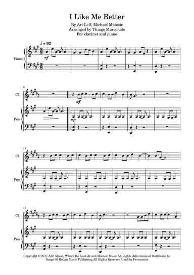 I Like Me Better (arr. Thiago Marconato)