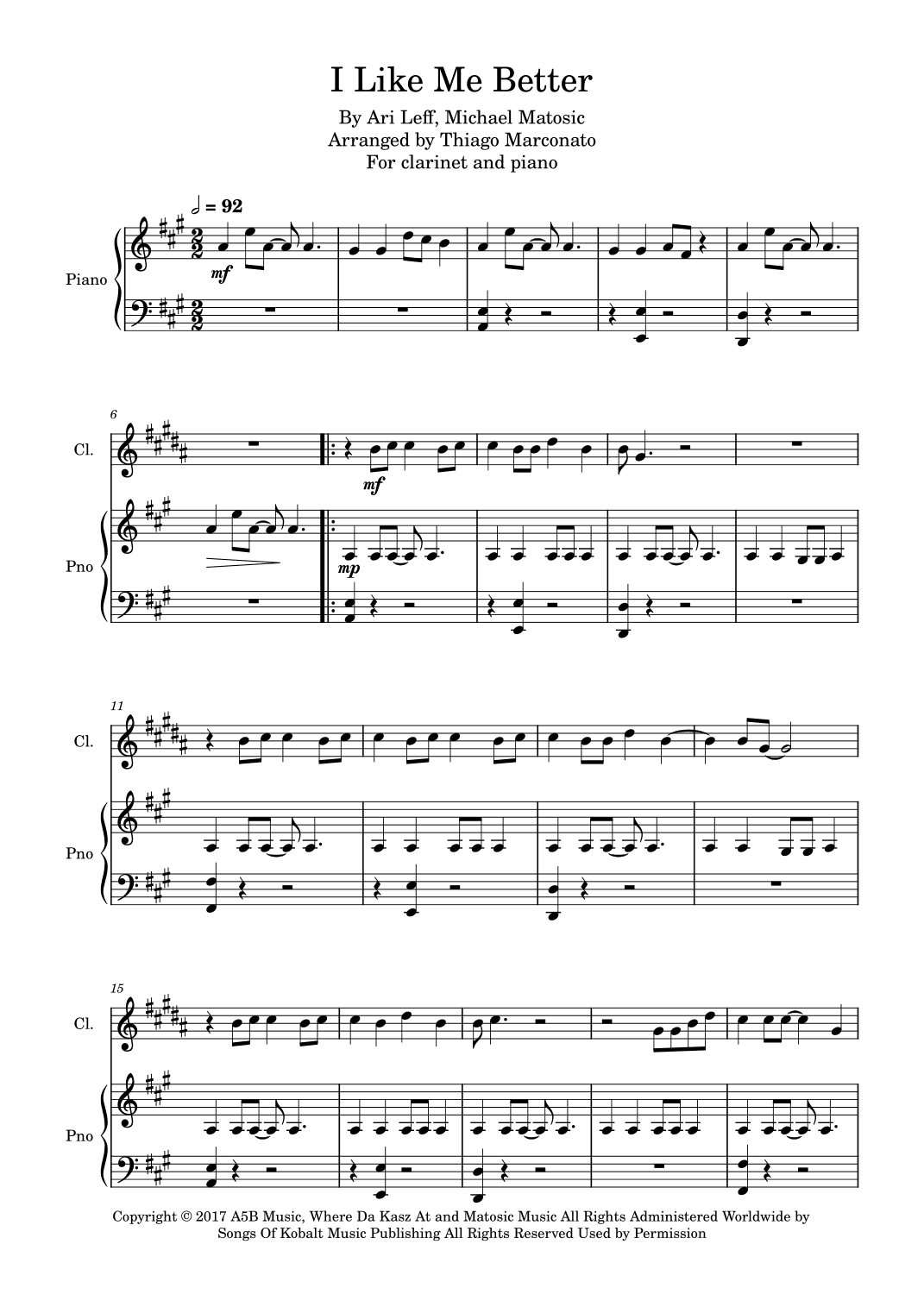 I Like Me Better (arr. Thiago Marconato)