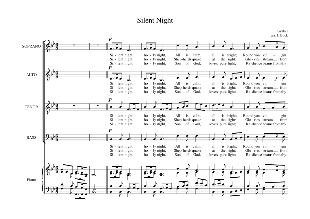 Silent Night - SATB (arr. Lloyd Buck)