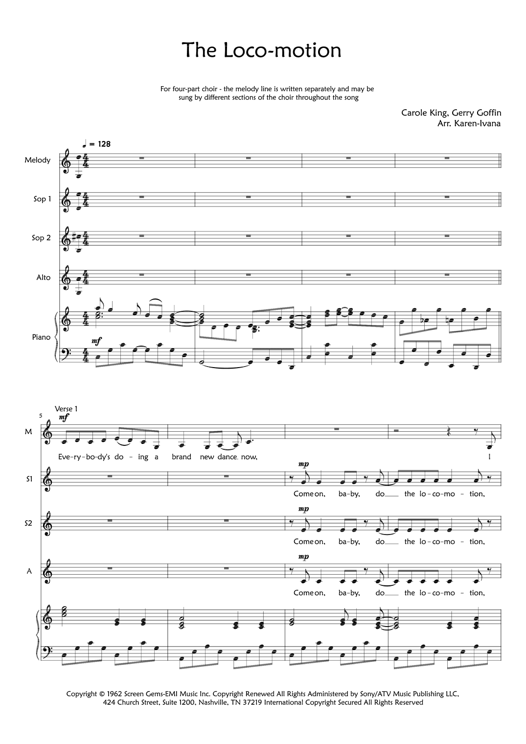 The Loco-motion (arr. Karen Ivana)
