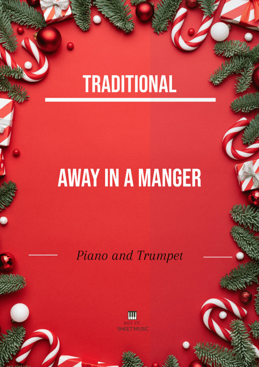 Traditional - Away In a Manger (Piano and Trumpet) with chords (arr. André Laitano)