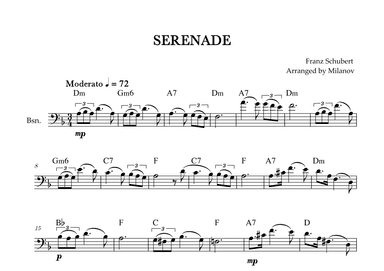 Serenade | Schubert | Bassoon| Chords (arr. Milanov)
