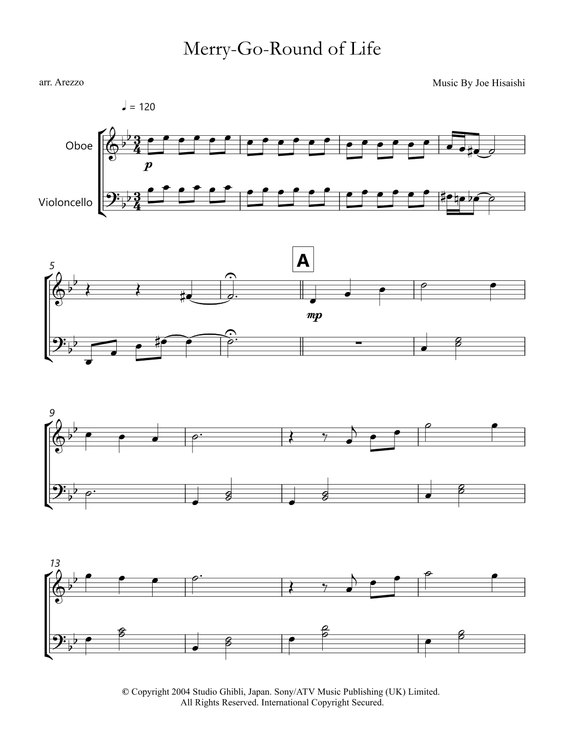 Merry-go-round Of Life (arr. Arezzo Music)