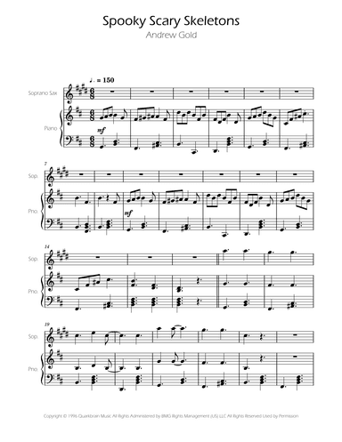 Spooky Scary Skeletons (arr. Ygor Nunes)