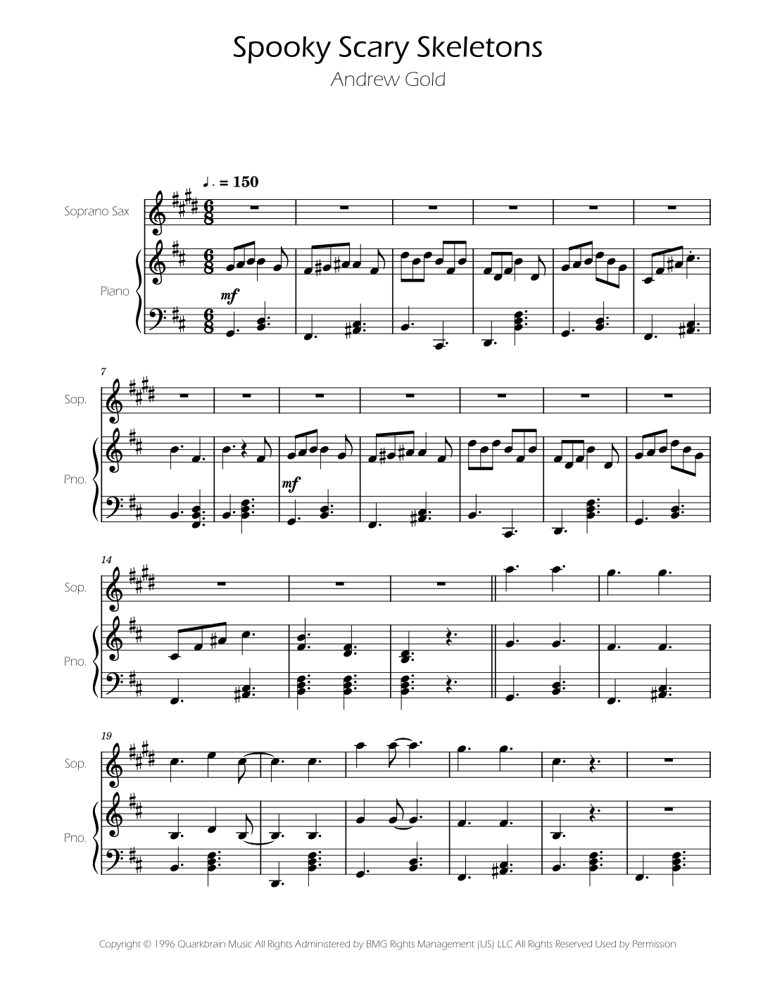 Spooky Scary Skeletons (arr. Ygor Nunes)