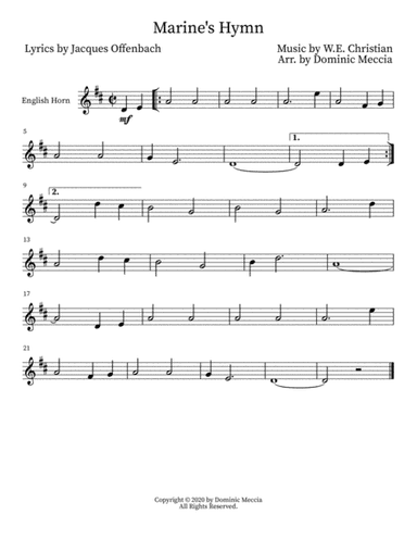 Marine's Hymn (arr. Dominic Meccia)