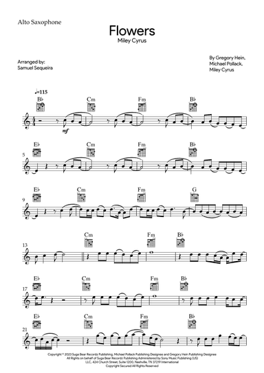 Flowers (arr. Samuel Sequeira)