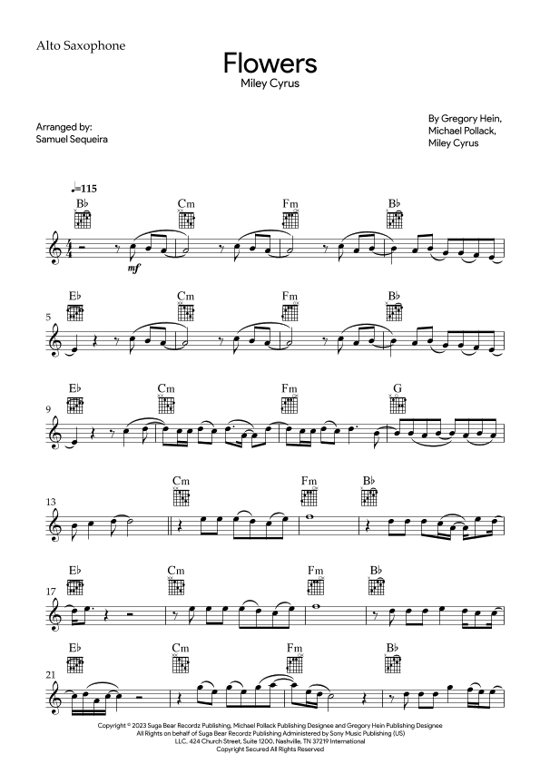 Flowers (arr. Samuel Sequeira)