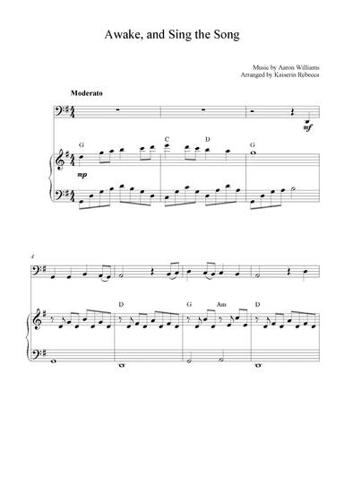 Awake, and Sing the Song (arr. Kaiserin Rebecca)