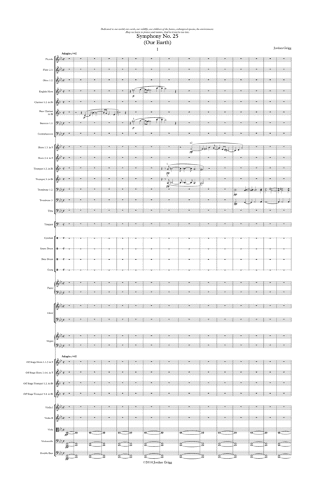 Symphony No.25 (Our Earth) 1.2.3 Score and parts