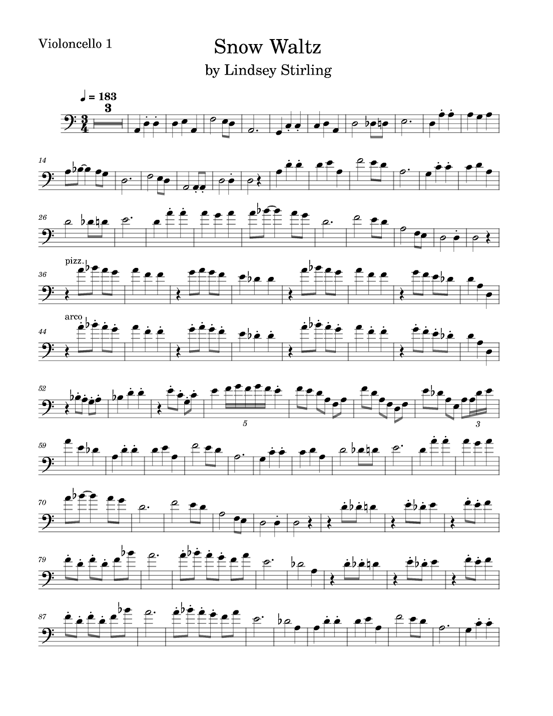 Snow Waltz (arr. Anya Alston)
