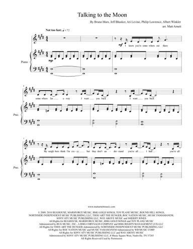 Talking To The Moon (arr. Matt Arnett)