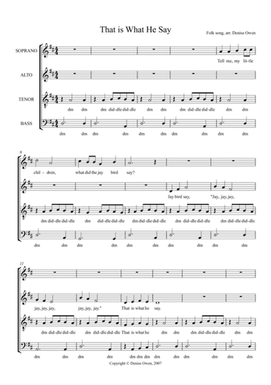 That is What He Say (arr. Denise M. Owen)