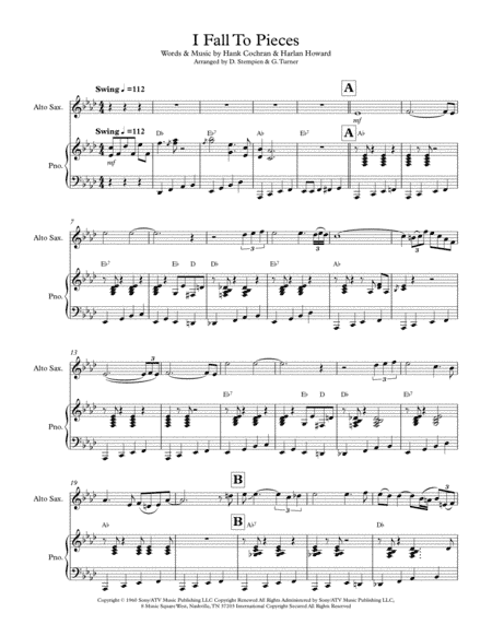 I Fall To Pieces (arr. Debra E. Stempien, Gregory H. Turner)