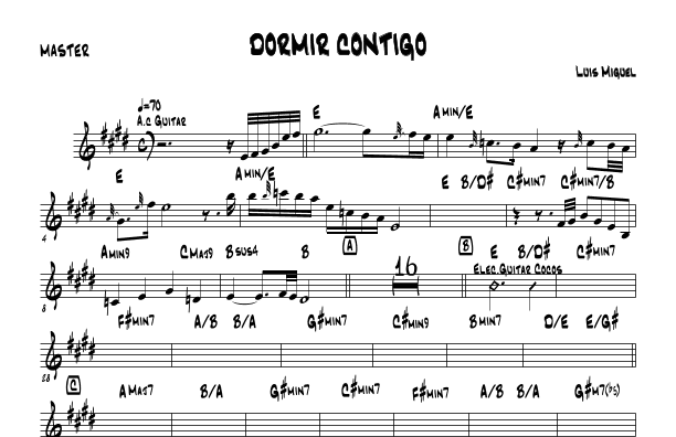 Dormir Contigo (arr. Mateo Aguilar)