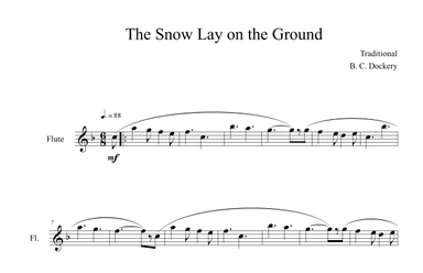 The Snow Lay on the Ground (Flute Solo) (arr. B. C. Dockery)