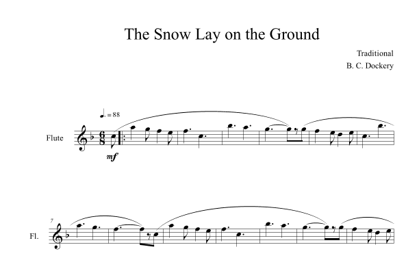 The Snow Lay on the Ground (Flute Solo) (arr. B. C. Dockery)